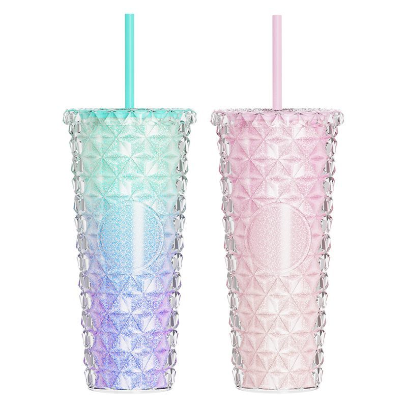 Wholesale 26oz Double-Layer AS Tumblers with Customized Logo  Actever A25007 Reusable Colorful Diamond Cups for Bulk Purchase