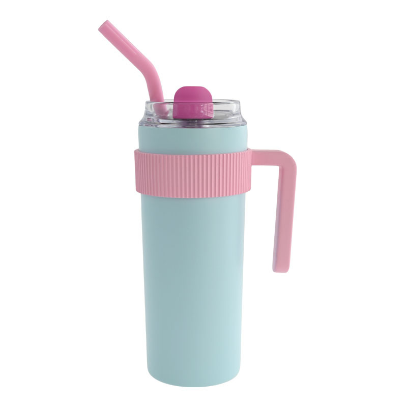 Actever B17014-2 620ml Wholesale Stainless Steel Coffee Tumbler SS201 Outer SS304 Inner Double Wall Vacuum Insulated Travel Mug with Handle for Cafe Office Commuter