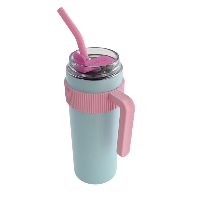 Actever B17014-2 620ml Wholesale Stainless Steel Coffee Tumbler SS201 Outer SS304 Inner Double Wall Vacuum Insulated Travel Mug with Handle for Cafe Office Commuter