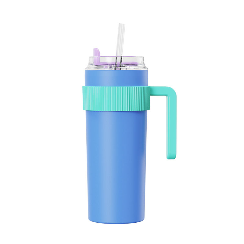 Actever B17014-2 620ml Wholesale Stainless Steel Coffee Tumbler SS201 Outer SS304 Inner Double Wall Vacuum Insulated Travel Mug with Handle for Cafe Office Commuter