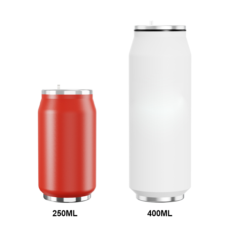 Actever Double Wall Stainless Steel Water Bottle 250ml Vacuum Insulated Cola Shape Design for Office Travel Gym Use