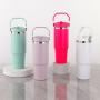 Actever B23064 500ml Travel Friendly Stainless Steel Portable Insulated Tumbler with Straw and Handle for Office Commute Outdoor Use