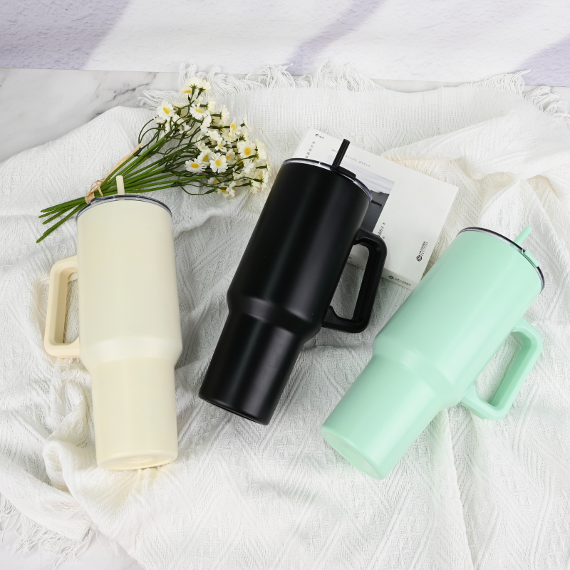 Actever B23100 40oz Stainless Steel Vacuum Insulated Tumbler with Straw Lid Double Wall Car Mug for Office Travel Outdoor Use