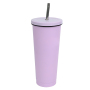 Actever Reusable Stainless Steel Straw Mug 25oz Insulated Tumbler with Lid for Iced Coffee Milk Tea Office Travel