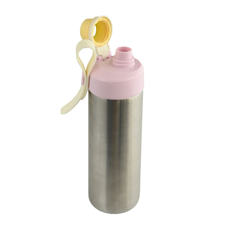 Actever B24166 21oz Stainless Steel Water Bottle with Straw  BPA-Free Vacuum Sports & Travel Bottle for School Use