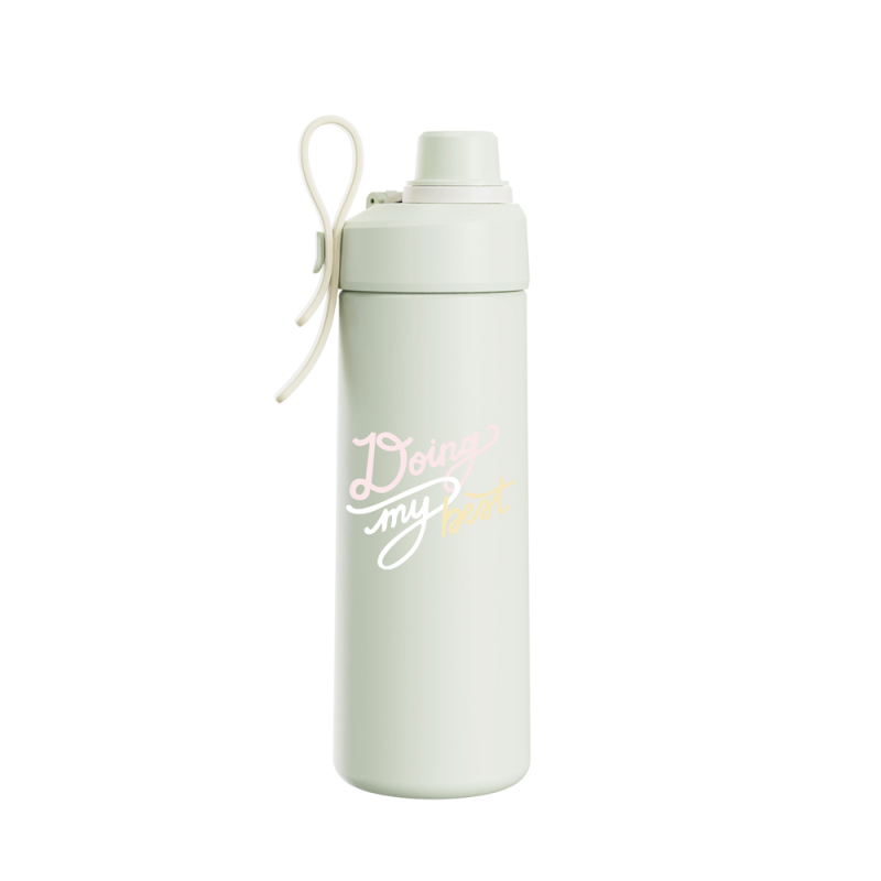 Actever B24166 21oz Stainless Steel Water Bottle with Straw  BPA-Free Vacuum Sports & Travel Bottle for School Use