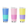 Actever B25006 26oz Flat Bottom Vacuum Cup  304 Stainless Steel Car Mug with Silicone Sleeve  Minimalist Insulated Travel Tumbler