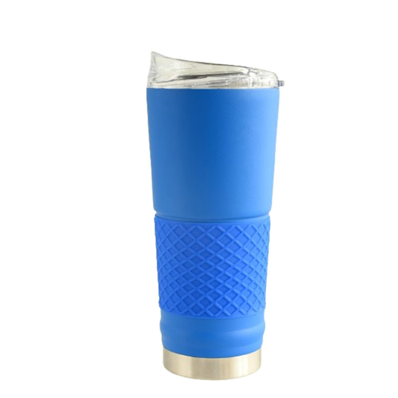 Actever B25006 26oz Flat Bottom Vacuum Cup  304 Stainless Steel Car Mug with Silicone Sleeve  Minimalist Insulated Travel Tumbler