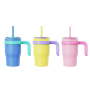 Actever B25022 15oz Kids Vacuum Tumbler with Straw and Handle  Leakproof Stainless Steel Mini Water Bottle