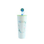 Actever 29oz Stainless Steel Insulated Straw Cup Double Wall Vacuum Tumbler 304 Inner for Office Travel Outdoor Use
