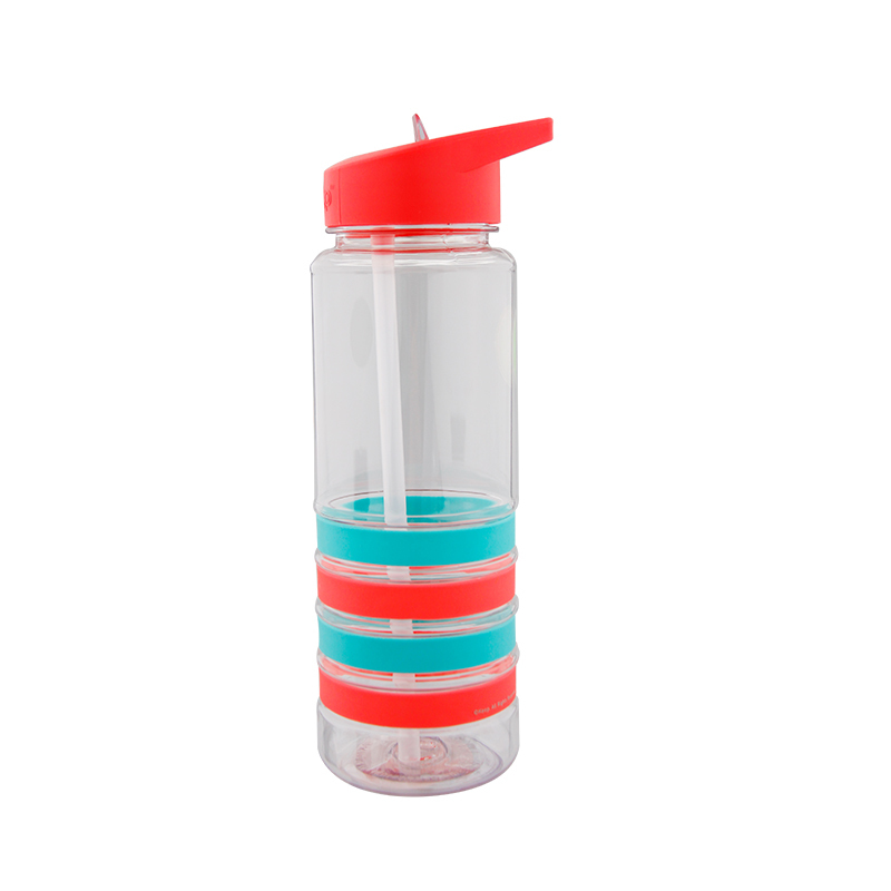 Actever 750ml Custom Logo BPA Free Portable Large Capacity Transparent AS Plastic Water Bottle With Straw for Office Travel Outdoor Use