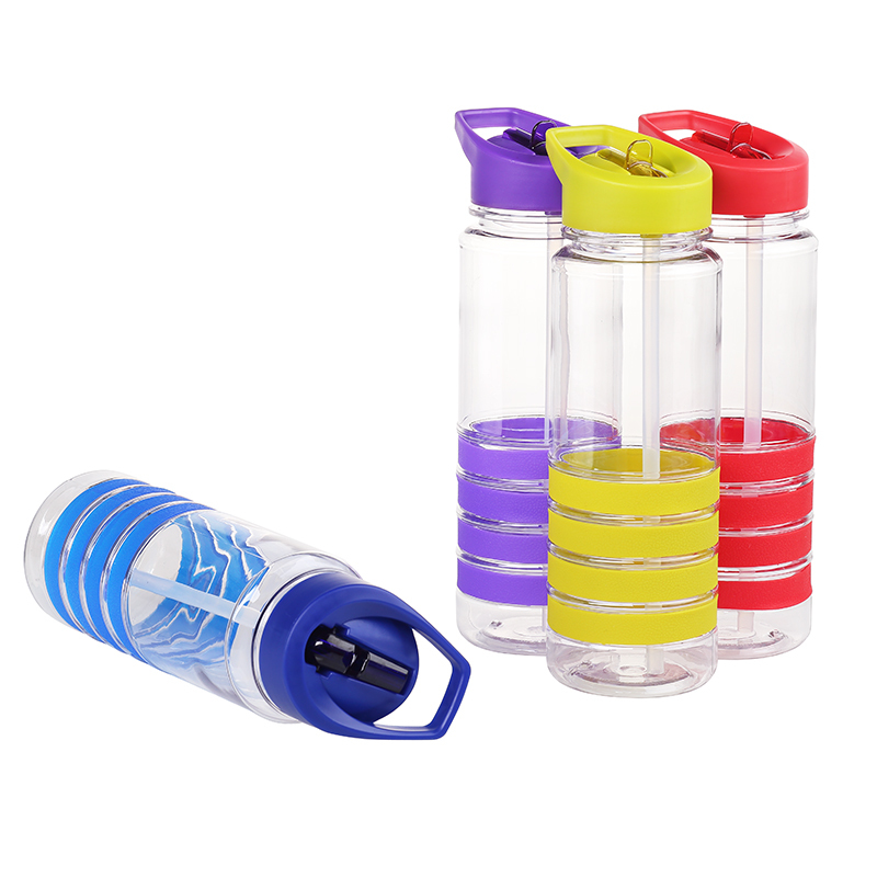 Actever 750ml Custom Logo BPA Free Portable Large Capacity Transparent AS Plastic Water Bottle With Straw for Office Travel Outdoor Use
