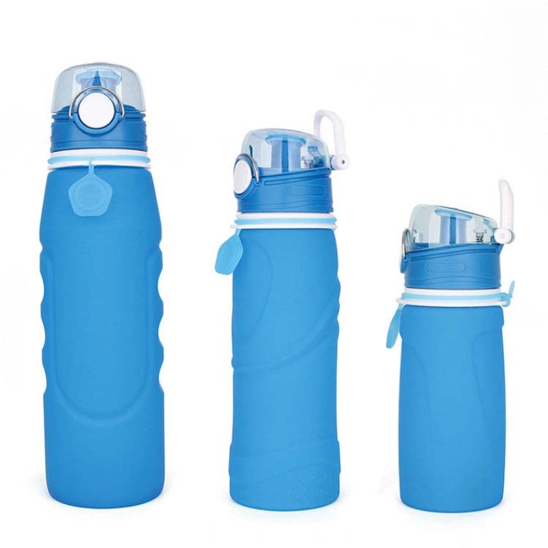 Actever C17126 OEM Silicone Collapsible Water Bottle 550ml Bulk Leakproof Sport Drinkware