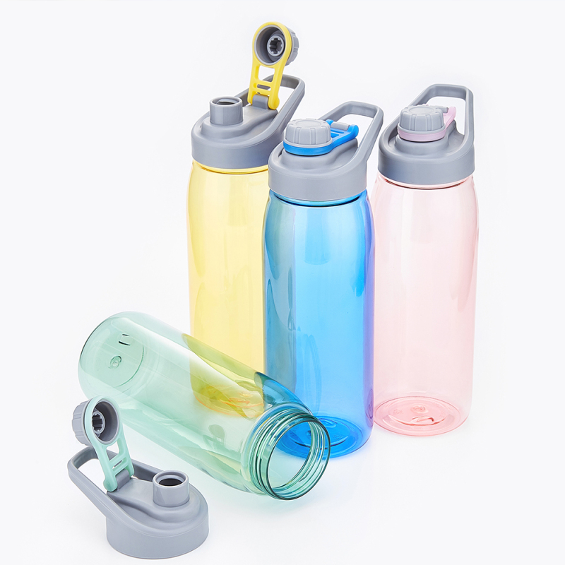 Actever 28oz Portable Clear Transparent BPA Free SK Sports Water Bottle for Travel Gym Outdoor Daily Use