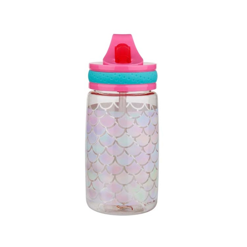 Wholesale 460ml PETG Kids Water Bottle-Printed Plastic School Bottle with Straw-Actever C20075-1