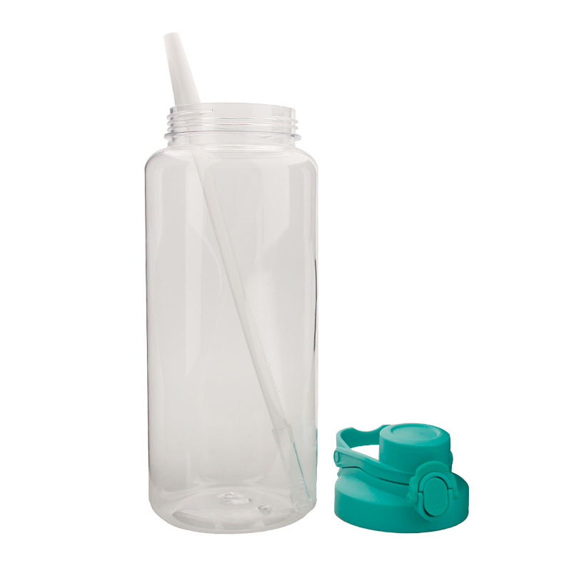 Actever 2230ml Cheap Customized Transparent BPA Free Reusable PETG Sports Fitness Plastic Water Bottle with Straw for Gym Outdoor Use