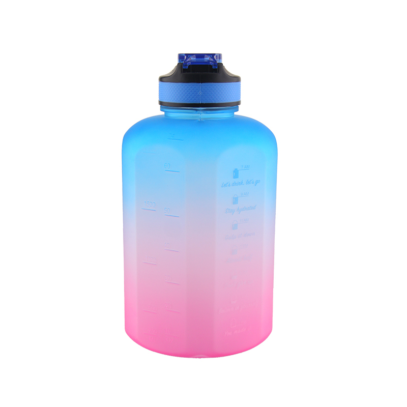 Actever 2520ml Best Selling Painted PETG Motivational Water Bottle with Time Marker for Fitness Gym Office Use