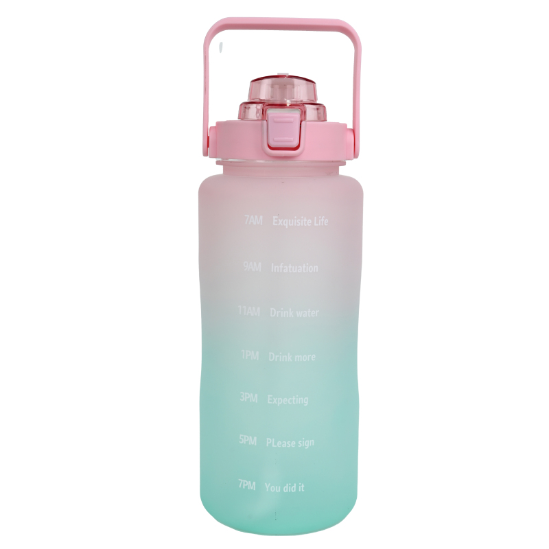 Actever 2.1L Space Cup Spring Cap Spray Paint Gradient Color PETG Water Cup Large Capacity Plastic Kettle Factory Wholesale for Outdoor Fitness