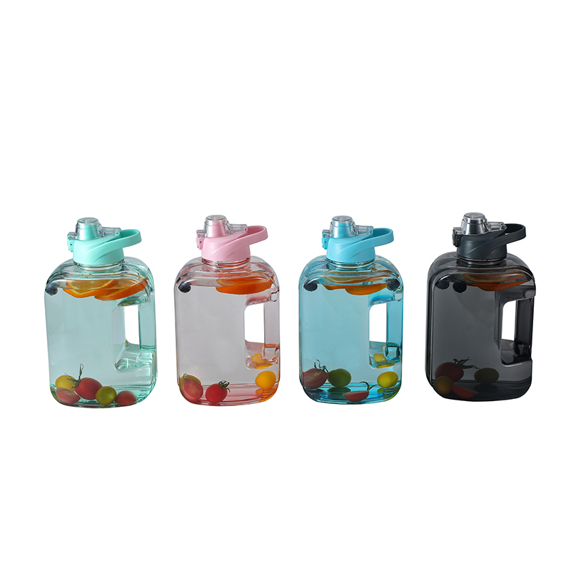 Actever 2.5L Multicolor Student Water Cup with Handle Portable Outdoor Travel Gym PETG Plastic Bottle Drinkware for School Fitness