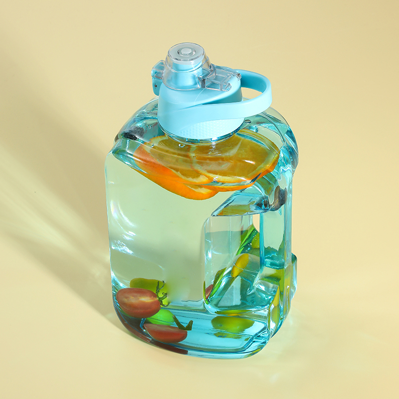 Actever 2.5L Multicolor Student Water Cup with Handle Portable Outdoor Travel Gym PETG Plastic Bottle Drinkware for School Fitness