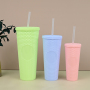 Actever Custom 11oz 20oz 31oz Fish Scale Plastic Water Bottle with Straw Trendy Boiling Water Safe Sports Drinking Cup for Gym School Travel