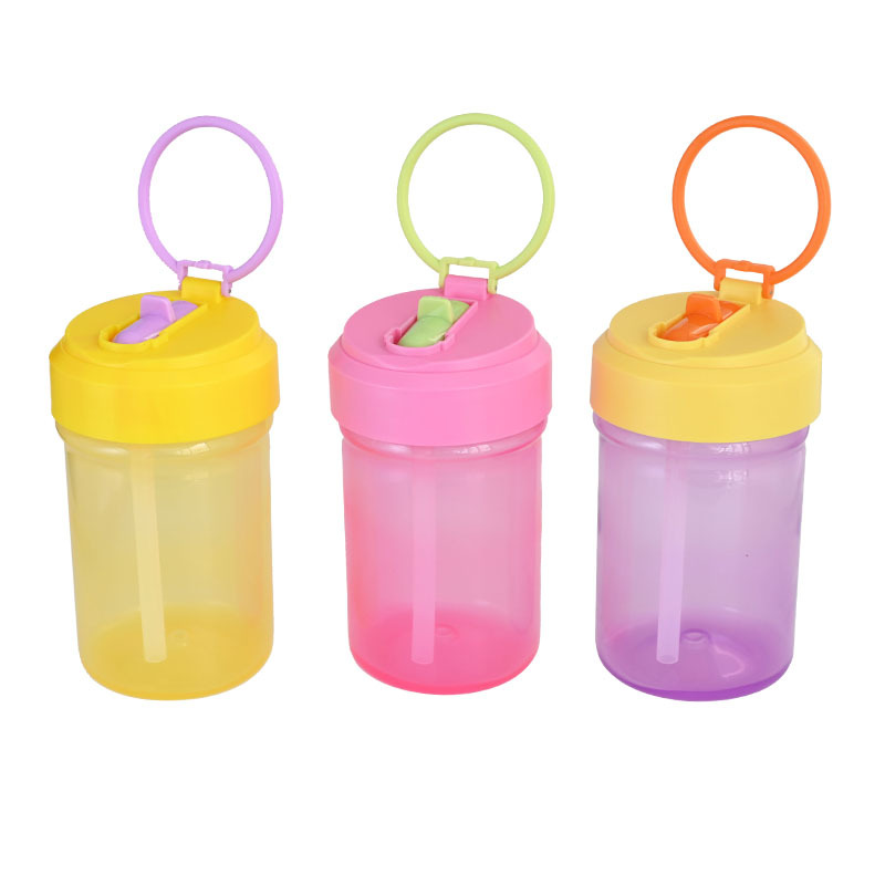 Actever C24004 580ml PP BPA Free Wholesale Custom Water Bottle with Straw - Bulk Sublimation Ready Cute Design Portable Drinkware for kids