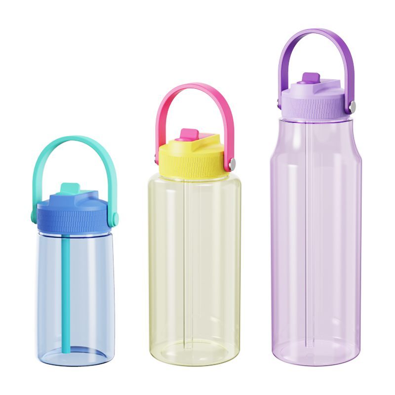 Wholesale Big Capacity PETG Plastic Straw Bottles 15oz 35oz 50oz  Actever C24035 Series Direct Drinking Water Bottle for Travel, Hiking, School Use