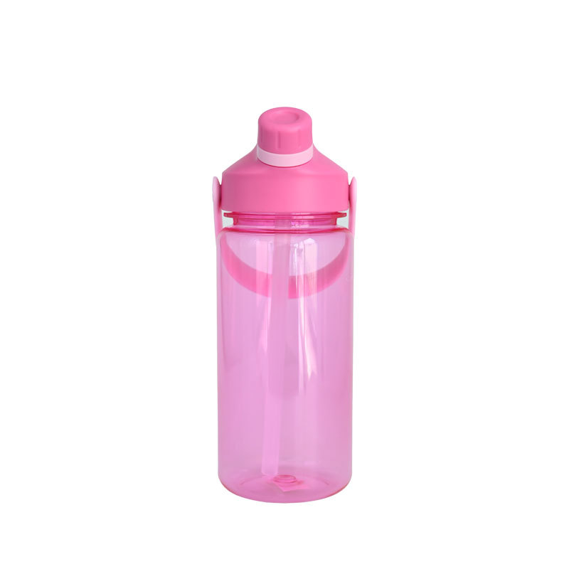 Actever 22oz PETG Sports Water Bottle BPAFree Portable Handle Direct Drinking Lid for Outdoor Fitness School Use