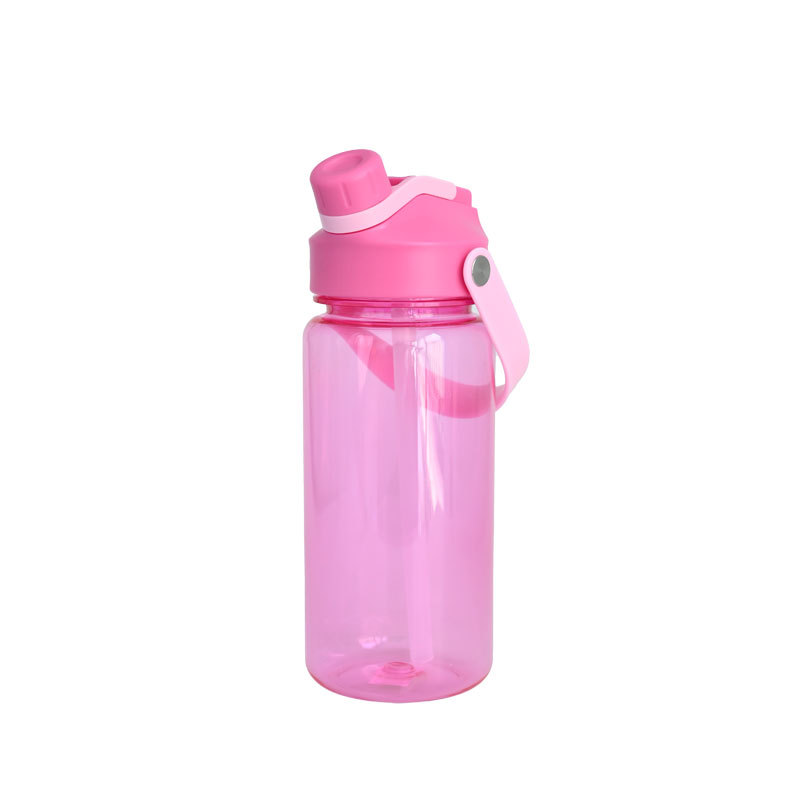 Actever 22oz PETG Sports Water Bottle BPAFree Portable Handle Direct Drinking Lid for Outdoor Fitness School Use