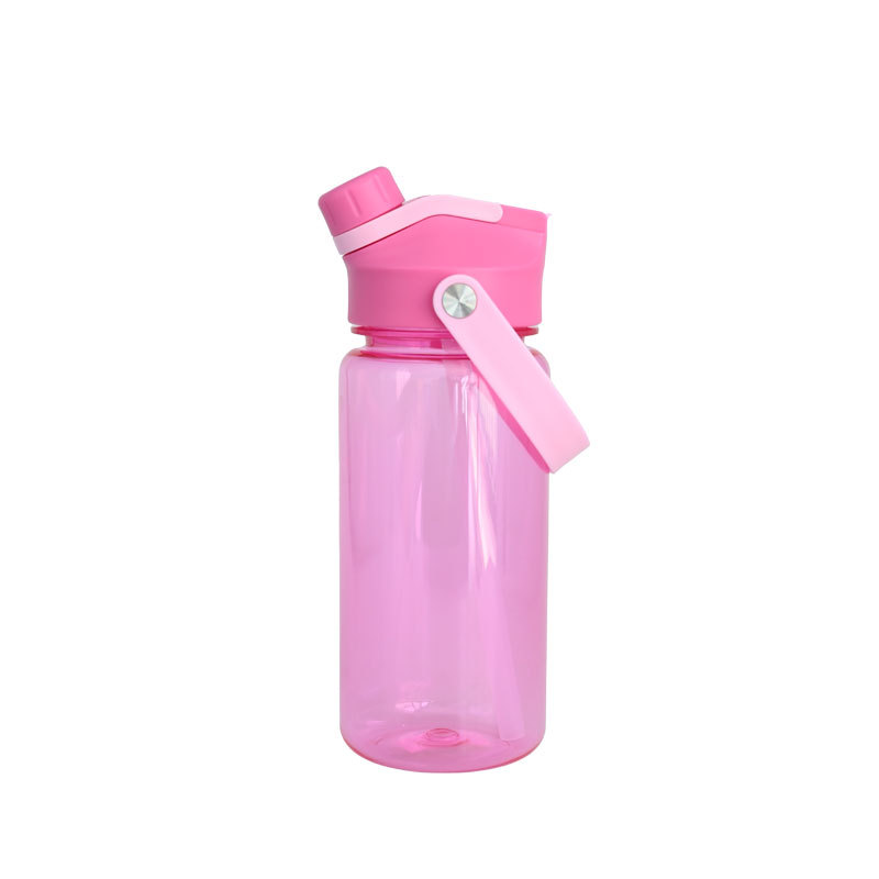 Actever 22oz PETG Sports Water Bottle BPAFree Portable Handle Direct Drinking Lid for Outdoor Fitness School Use