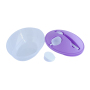 Reusable Plastic Salad Bowl with Fork, Sauce and Dressing Container  1600ml Takeaway Food Box  Actever F25003-1  PP Material