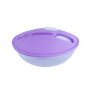 Reusable Plastic Salad Bowl with Fork, Sauce and Dressing Container  1600ml Takeaway Food Box  Actever F25003-1  PP Material