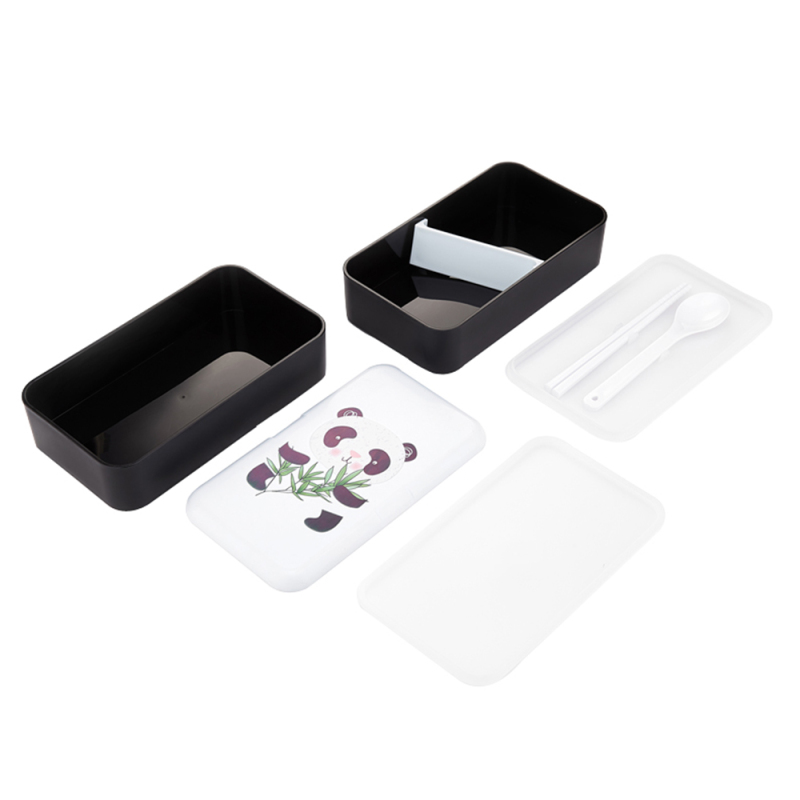 OEM Eco 2-Layer Bento Lunch Box with Cutlery  BPA Free Plastic Kids Food Container  Actever Q17005