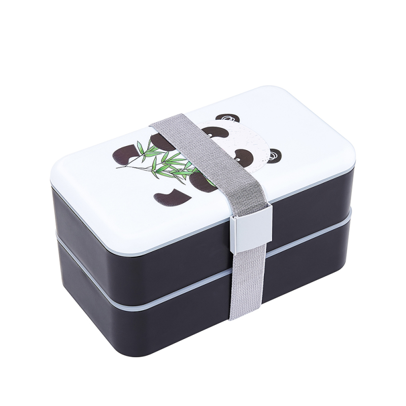 OEM Eco 2-Layer Bento Lunch Box with Cutlery  BPA Free Plastic Kids Food Container  Actever Q17005