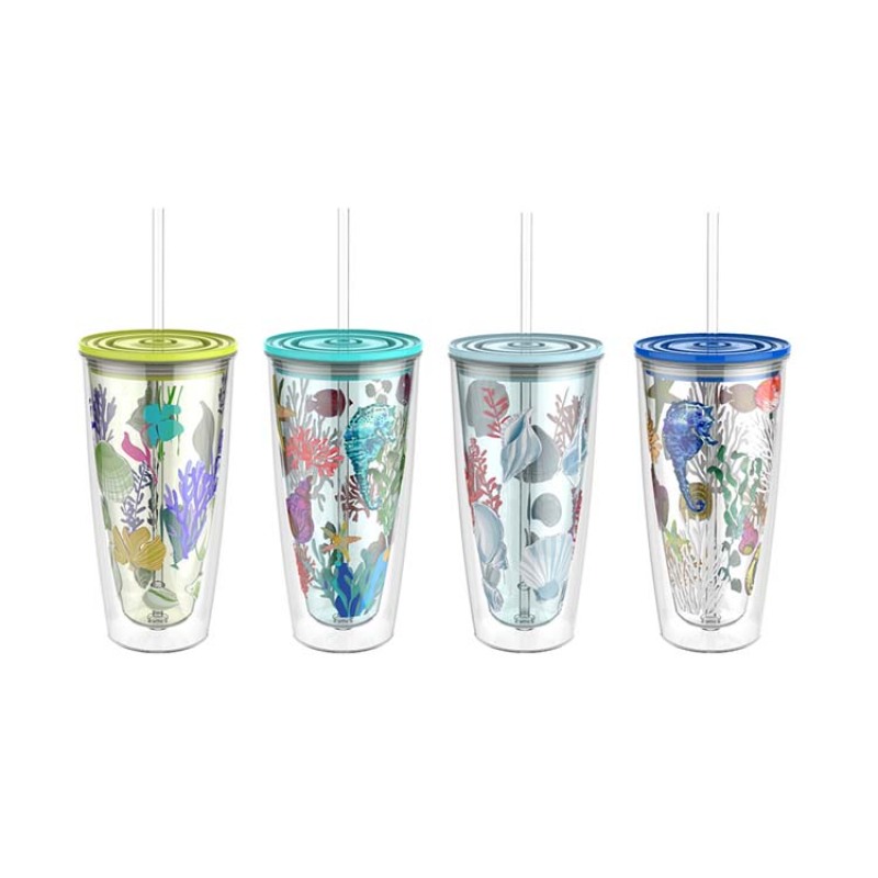 24/25oz Custom Logo Plastic Tumbler-Double Wall AS Material-Actever A010232, A010232-1, A010232-3