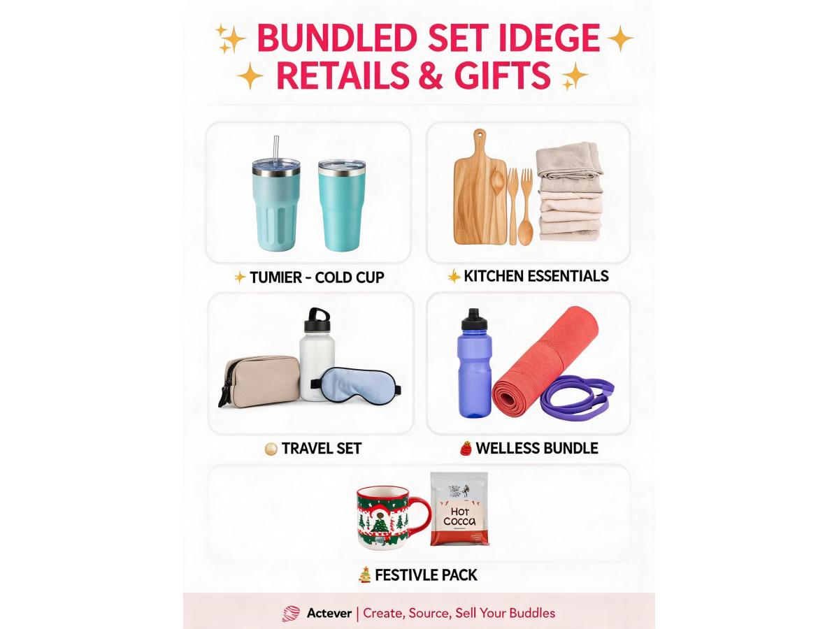 What are the possibilities for creating bundled sets (e.g., tumbler with straw and matching cold cup) for retail or gift purposes?