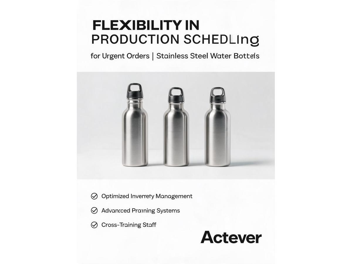 How flexible is production scheduling for accommodating urgent orders of popular items like stainless steel water bottles before a major sales season?