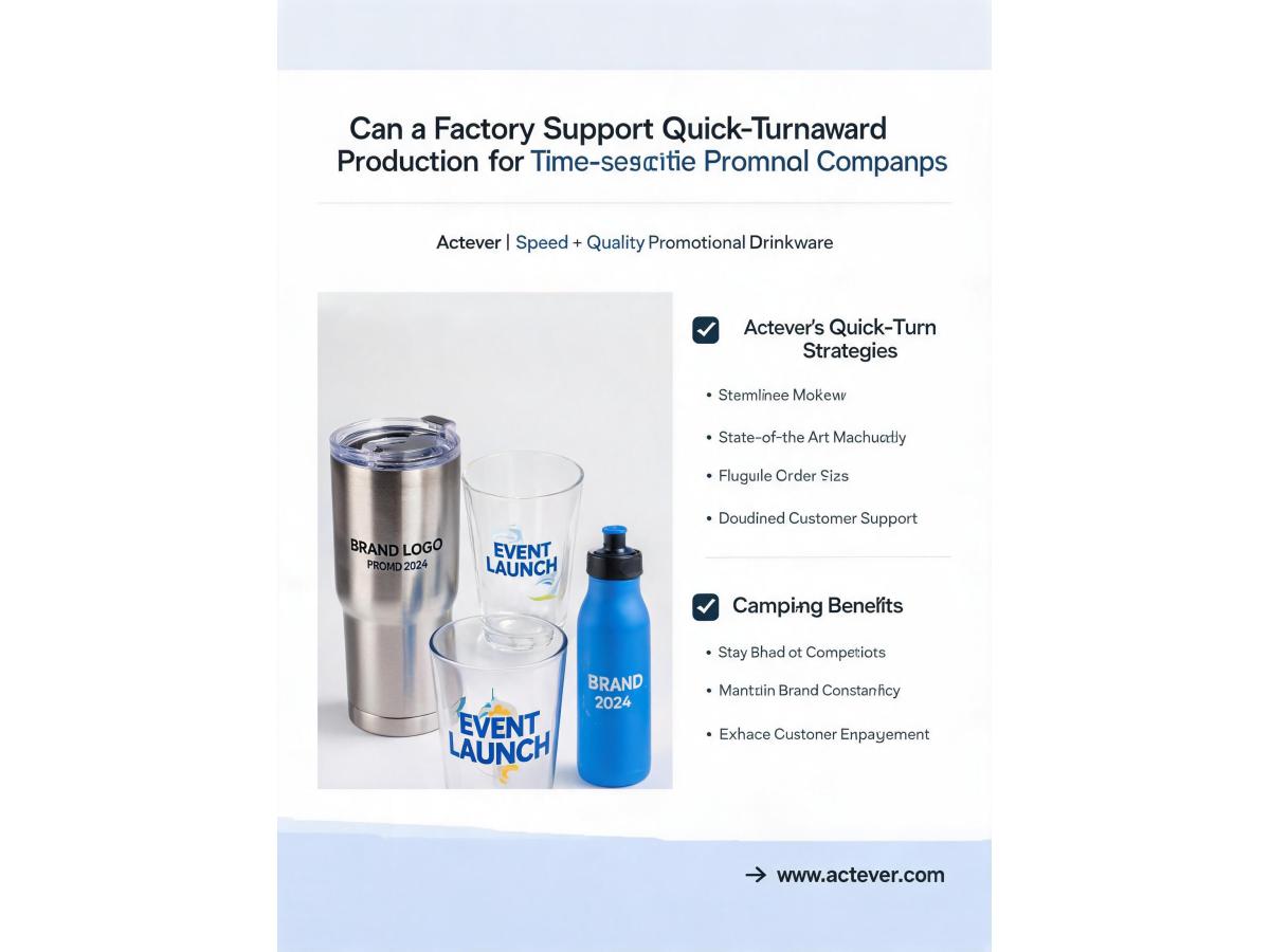 Can a factory support quick-turnaround production for time-sensitive promotional drinkware campaigns?