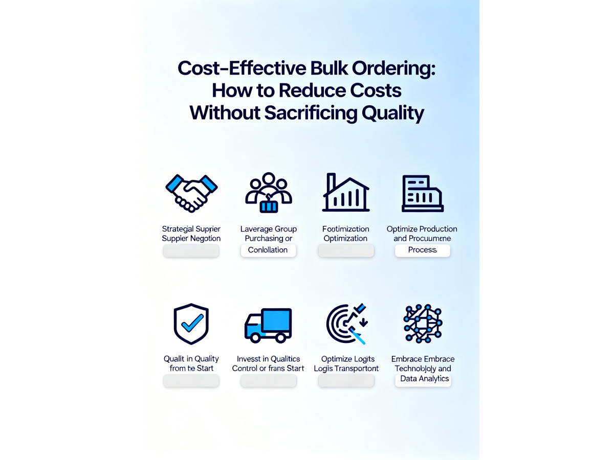 Are there ways to reduce costs on bulk orders without significantly compromising product quality?