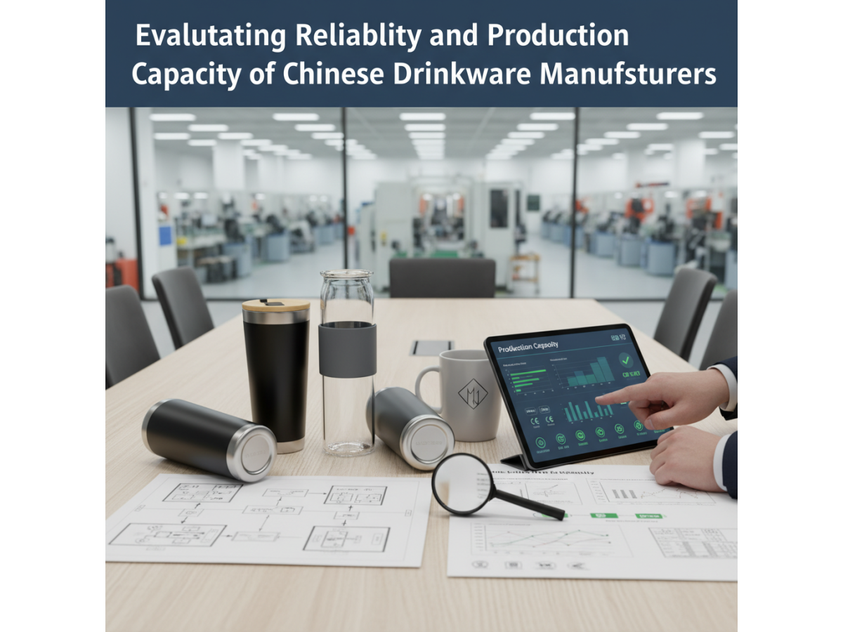 How to evaluate the reliability and production capacity of a drinkware manufacturer in China?