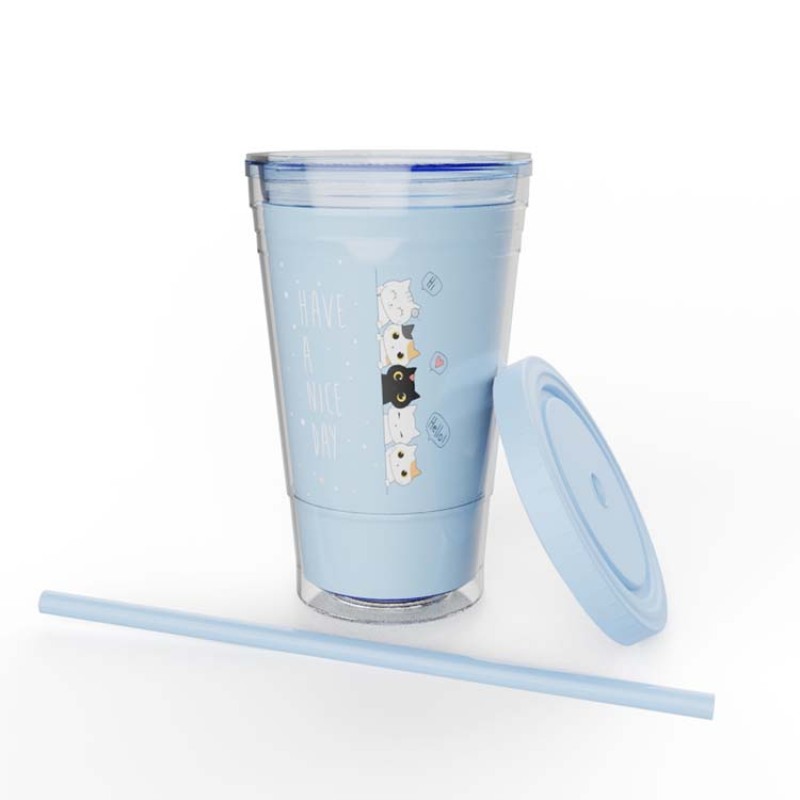 16oz/20oz/24oz Custom Printed Plastic Tumbler with Straw and Lid-AS Material-Actever A334004 Wholesale Drinkware