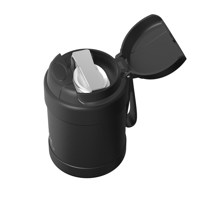 Stainless Steel Double Wall Insulated Food Container with Spoon