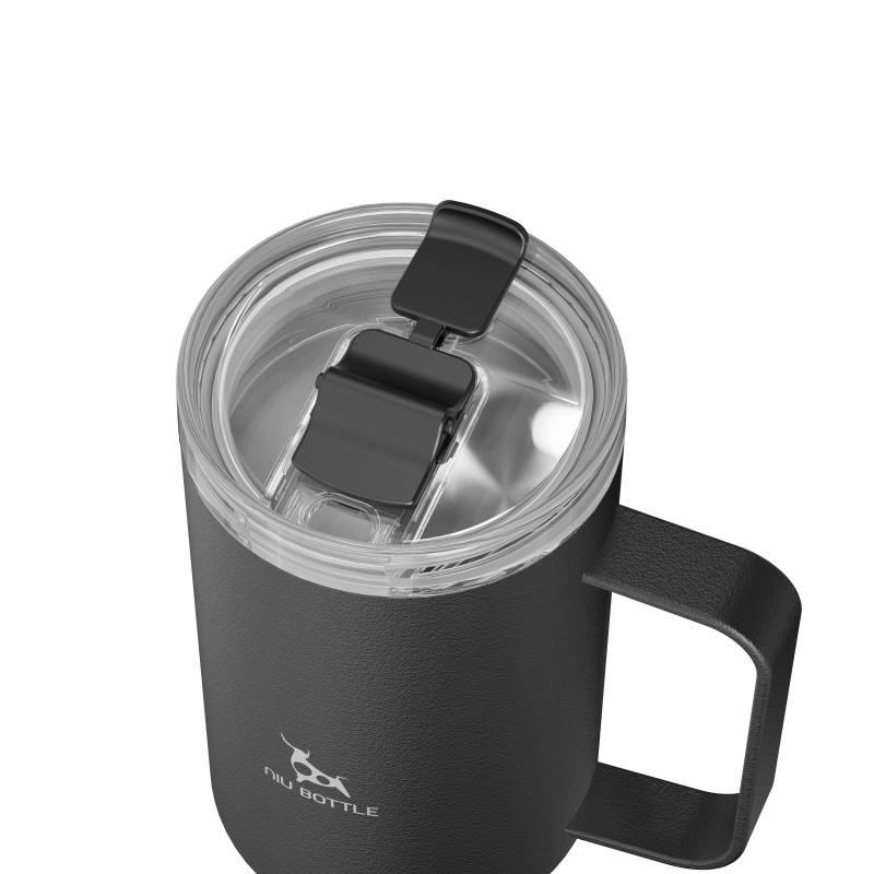 Stainless Steel Double Wall Insulated Ice Tumbler with Handle