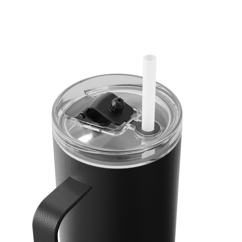 Stainless Steel Double Wall Insulated Ice Tumbler with Handle