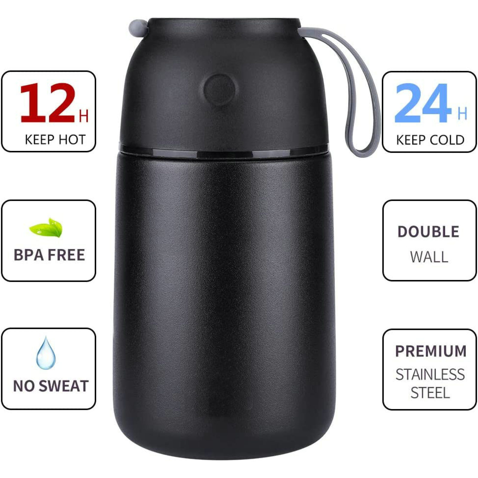 Custom Food Jar Flask For Hot Food Stainless Steel Vacuum Insulated Soup Food Container For Kids