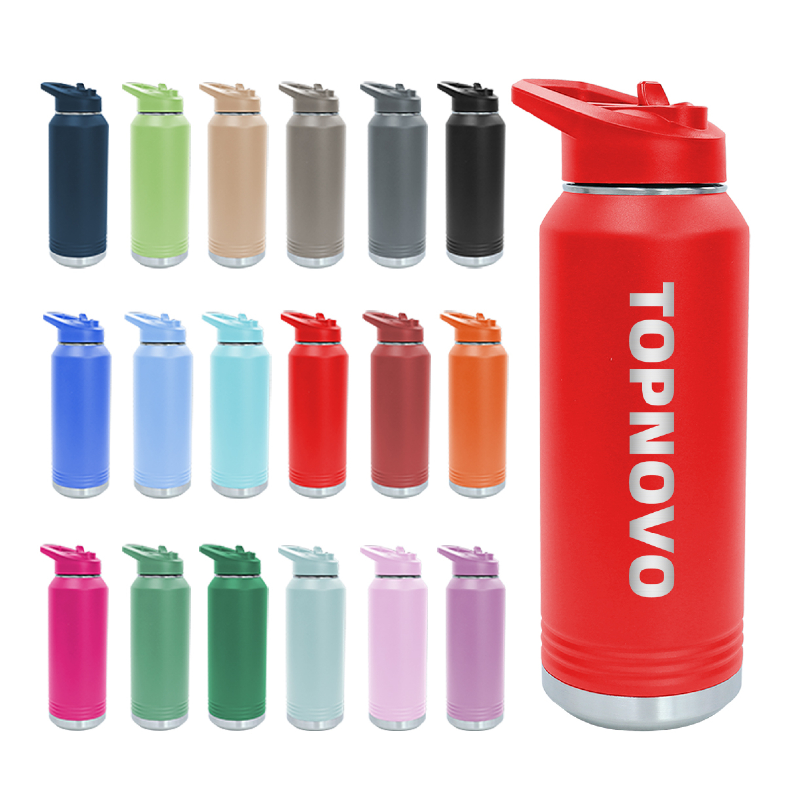 Topnovo 2025 New Products  Sport Gym Drinking  Insulated Vacuum Flask Polar Stainless Steel Camel 32 oz Water Bottle With Lid