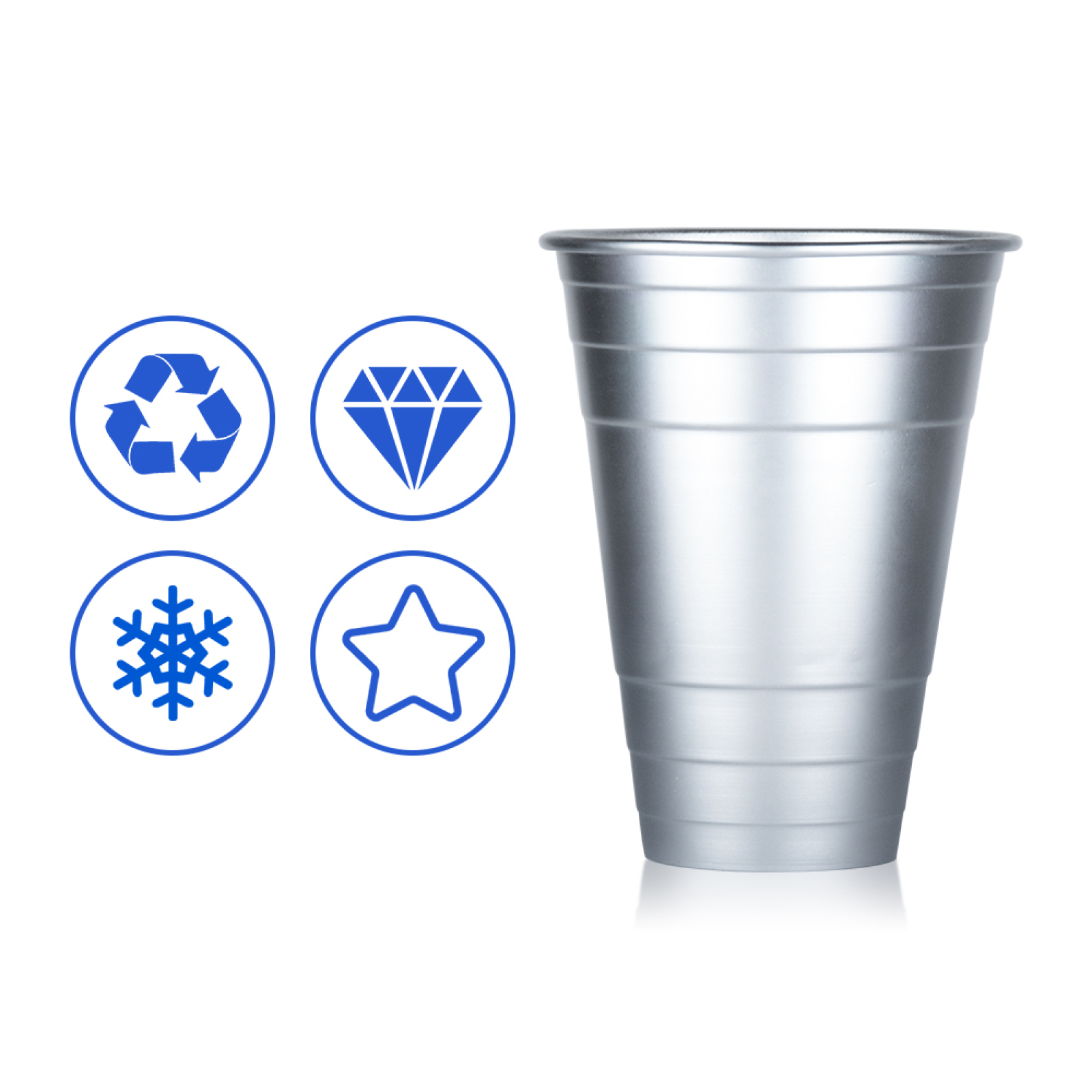 KLP  Chinese Suppliers Personalized Sublimation Mug 660ml Disposable Aluminum Cup Aluminum Tumbler Beer Cup