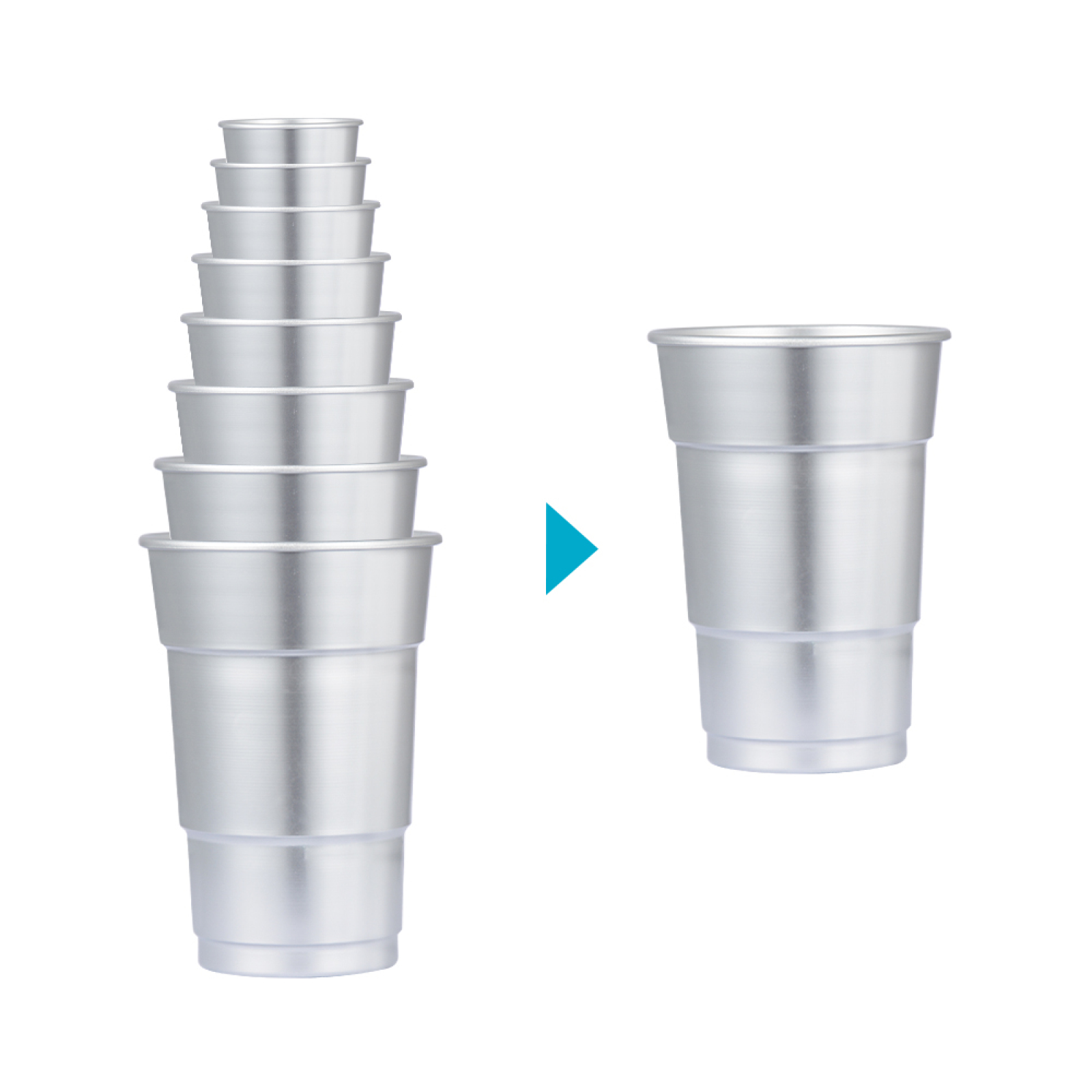 KLP  Chinese Suppliers Personalized Sublimation Mug 660ml Disposable Aluminum Cup Aluminum Tumbler Beer Cup