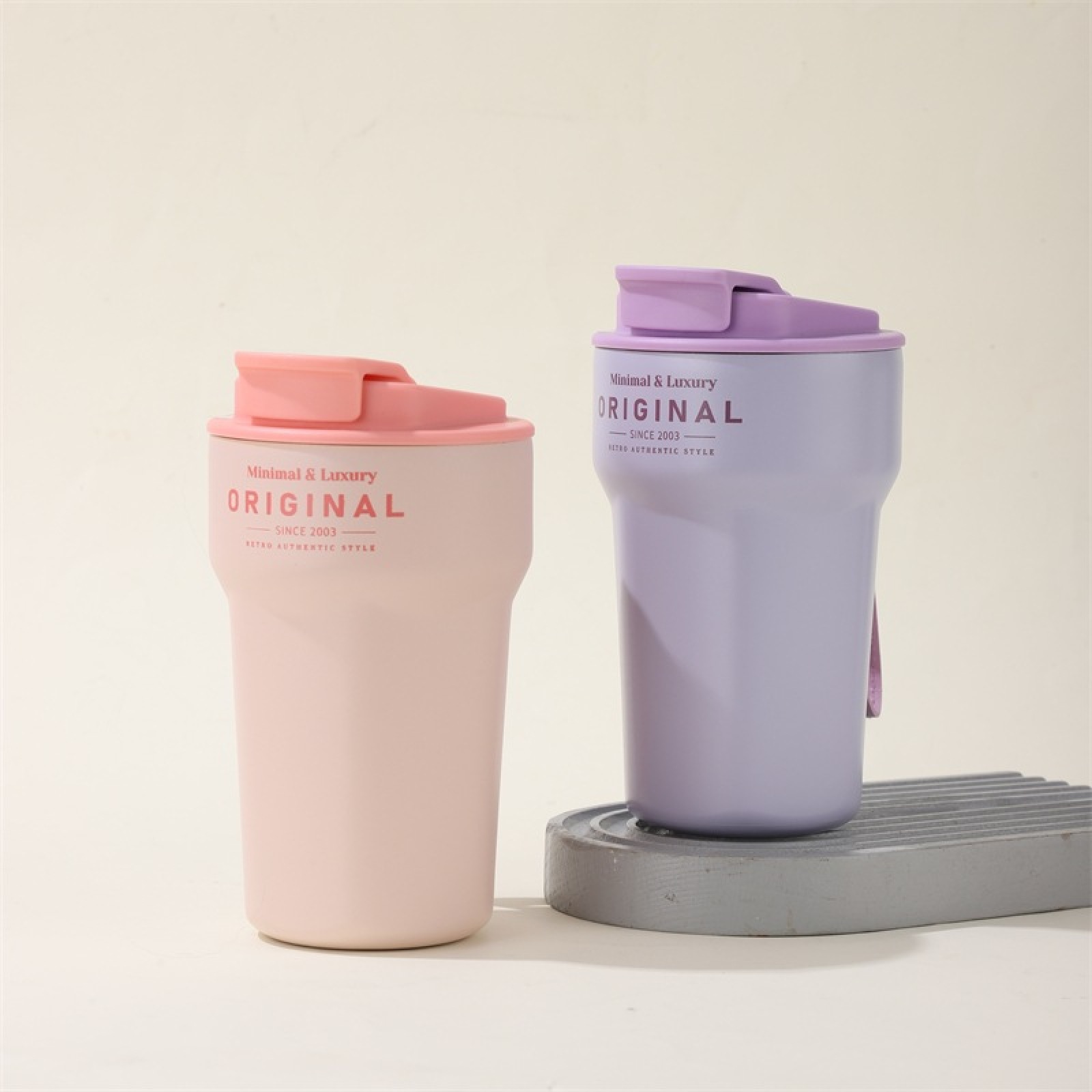 Cflask 480ml Multifunctional Integrated Stainless Steel Ceramic Coffee Tumbler, Creative Design, 6-12 Hours Thermal Retention