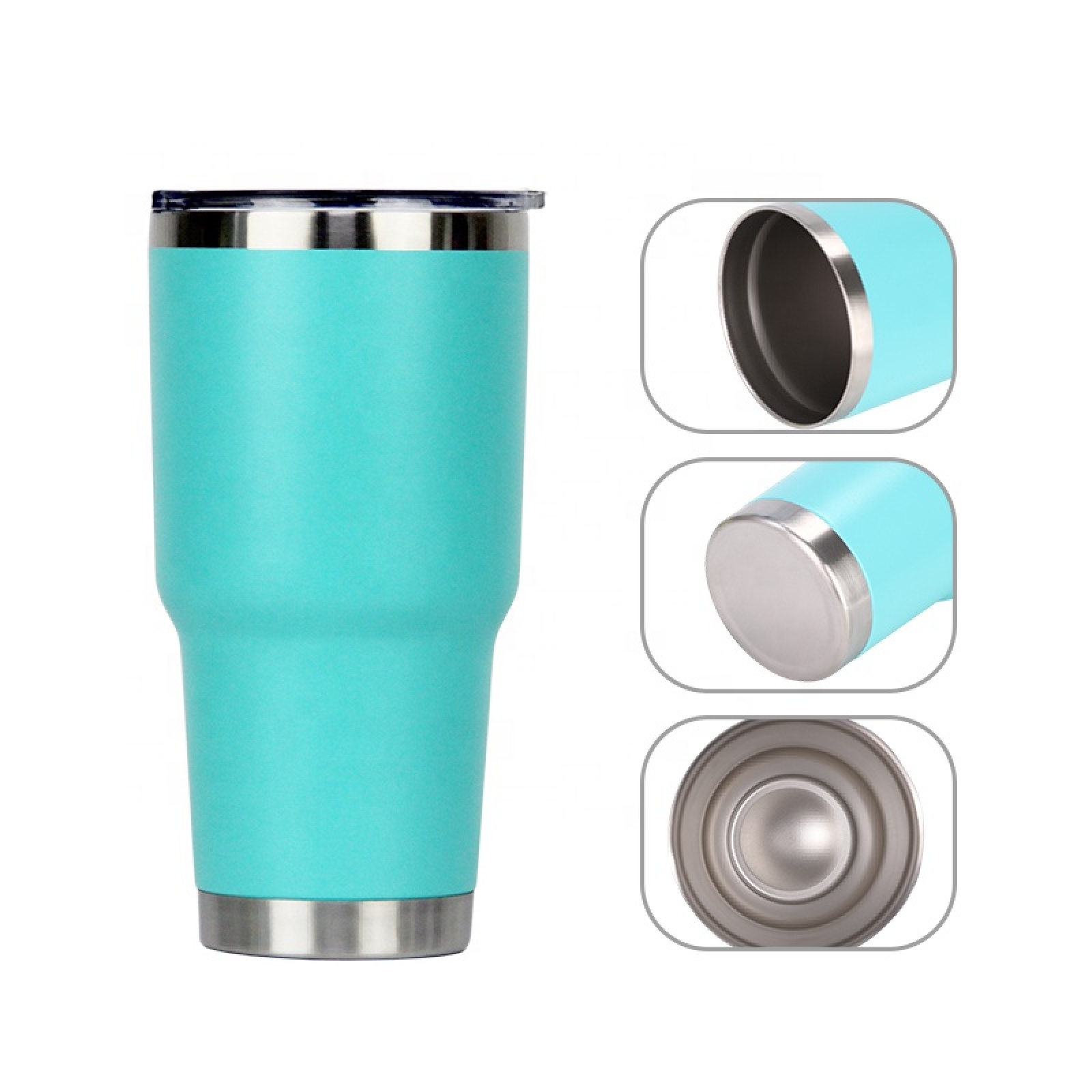 Wholesale Custom Logo 30oz Travel Tumbler Double Walled Vacuum Insulated Stainless Steel 30oz Tumbler Cups with Lids and Straws